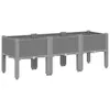 CLORIS Pflanzkasten mit Beinen Hellgrau 120x40x42 cm PP Produktbild-Vorschau 2
