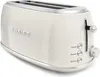 A cream-colored vintage-style toaster with silver accents is shown against a white background. Anteprima dell’immagine prodotto