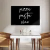 MuchoWow® - Leinwandbilder - Zitat - Pizza, Pasta, Vino - Produktbild-Vorschau 3