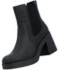 Auf dem Bild ist ein schwarzer Stiefel zu sehen der hoch bis knapp unter den Knöchel reicht. Der Stiefel wird von der linken Seite gezeigt und steht auf einem weißen Hintergrund. Produktbild-Vorschau