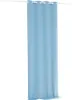 A light blue curtain hanging from a rod. Produktbild-Vorschau