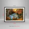 Gerahmtes Poster - Schwarzer Rahmen - Park Wasserfall Produktbild-Vorschau 5