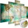 WELTKARTE ABSTRAKT Acrylglasbild Modern Wandbild Glasbilder Produktbild-Vorschau 2