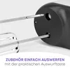 Close-up of a hand mixer's attachments being ejected from the device. Text overlay describes the feature. Podgląd zdjęcia produktu
