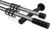 Interdeco Gardinenstange / Vorhangstange Chrom / Schwarz, Produktbild-Vorschau 1