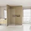 AICA walk in dusche 110X200cm Milchglas Duschwand 10mm NANO Produktbild-Vorschau 1