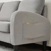 L-förmiges Ecksofa mit Chaiselongue, 3-Sitzer-Leinensofa Produktbild-Vorschau 4