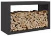 vidaXL Porta legna nero 100x40x60 cm acciaio Anteprima dell’immagine prodotto 9