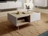 A modern living room with a coffee table in the foreground, a media console in the background, and a rug. Náhled obrázku produktu