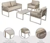 Merax Gartenlounge-Set mit Stahlrahmen, Gartenmöbel Set Voir les images du produit 2
