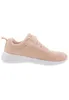 A side view of a single pink and white children's sneaker against a white background. Podgląd zdjęcia produktu