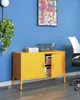 BELIANI Metallschrank Gelb Stahl 100 x 40 x 65 cm Sideboard Produktbild-Vorschau 4