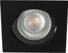 A close-up studio shot of a black square recessed ceiling light. Náhľad obrázku produktu