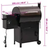vidaXL Gril na pelety s komínem černý 104 cm Iron Náhled obrázku produktu 8