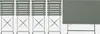 A set of four folding chairs and a folding table, all in a khaki color, arranged on a white background. Produktbild-Vorschau