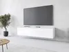 Nowoczesna szafka RTV 140 bezuchwytowa, biały mat/połysk, Podgląd zdjęcia produktu 2