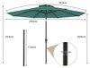 Składany parasol KOMFOTTEU, parasol ogrodowy 300 cm z Podgląd zdjęcia produktu 5