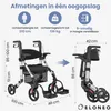 ELONEO 2-in-1 rolstoel/rolator, opvouwbaar en lichtgewicht Productafbeelding-voorbeeld 3