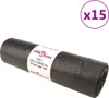 vidaXL Müllsäcke mit Zugband 150 Stk. Schwarz 240 L Produktbild-Vorschau 6