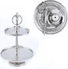 étagère 2 étages Support de service Aluminium Annika Rond Voir les images du produit 4
