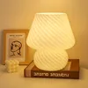 Relaxdays Tischlampe, Pilz Design, Glas, E27, Produktbild-Vorschau 5