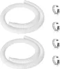2 Stück Poolschlauch 32mm für Poolpumpen,150cm Weiß Produktbild-Vorschau 1