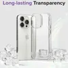 A clear iPhone case is shown next to an iPhone, with ice cubes scattered around. Produktbild-Vorschau