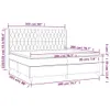 Boxspringbett mit Matratze & LED Dunkelbraun 200x200 cm Produktbild-Vorschau 8