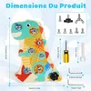 Dinosaurier-Holz-Schraubenbrett, Busy Board, Feinmotorik Produktbild-Vorschau 7