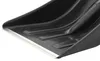 A close-up view of the edge of a black snow shovel with a silver metal strip. Podgląd zdjęcia produktu