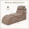 LVHOM Polsterliege mit abnehmbaren Kissen und Fußstütze, Produktbild-Vorschau 7