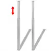 2 x gambe telescopiche in nichel spazzolato 710 mm-1100 mm Anteprima dell’immagine prodotto 6