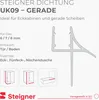 Diagram and text describing a shower door seal. Produktbild-Vorschau