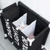 Cesto portabiancheria con ruote e tre scomparti per un Anteprima dell’immagine prodotto 5