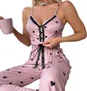 Dámské pyžamo, pyžamový komplet, top a kalhoty - LUNAR Pink Náhled obrázku produktu 3