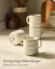 Cosumy 4er Cappuccino Tassen Set Beige – 200ml Kaffee Tasse Produktbild-Vorschau 5