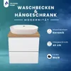 VBChome Badmöbel 60 cm Weiß Aufsatzwaschbecken mit Hahnloch Produktbild-Vorschau 3