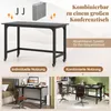 Stůl COSTWAY na kolečkách, počítačový stůl 120x60x75 cm, Náhled obrázku produktu 7