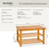 tectake® Schuhbank Silke 70 x 28 x 45,5 cm Produktbild-Vorschau 5