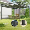 Outsunny Pergola 4x3m Garten Pavillon, Terrassendachung aus Produktbild-Vorschau 5