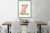 MuchoWow® Gerahmtes Poster Schwein - Rosa - Brille - Sockel Produktbild-Vorschau 2