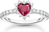 Thomas Sabo TR2484-0131-10 Damen Herz-Ring Romance Rot Silber 1 Produktbild-Vorschau