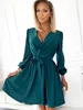Numoco Kleid mit Bindy-Ausschnitt grün L / XL Produktbild-Vorschau 8
