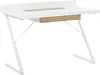 BELIANI Schreibtisch Weiß / Heller Holzfarbton 120 x 60 cm Produktbild-Vorschau 1