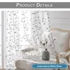 Easy Home Stickerei Voile Vorhänge - 140x245 cm Transparent Produktbild-Vorschau 6