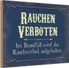 vianmo Holzschild 20x30 cm Rauchen verboten Im Brandfall Produktbild-Vorschau 1