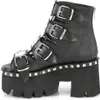 ASHES-70 Damen Booties von DemoniaCult, Schwarz  , EU 36, Produktbild-Vorschau 3