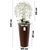 Orchidea artificiale a cascata bouquet bianco in vaso rame Anteprima dell’immagine prodotto 3