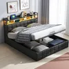 UnboxG Lit rembourré 160x200 cm avec LED, espace de Voir les images du produit 8