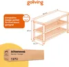 Goliving Schuhregal - Flurbank - Industriell - 80x30x45 - Produktbild-Vorschau 7